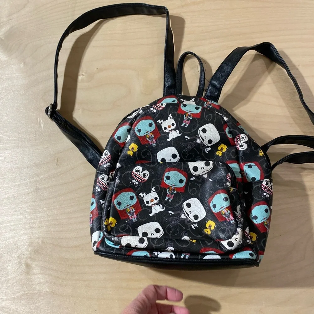 Kids Skull Print Backpack - Black and Red (OC)